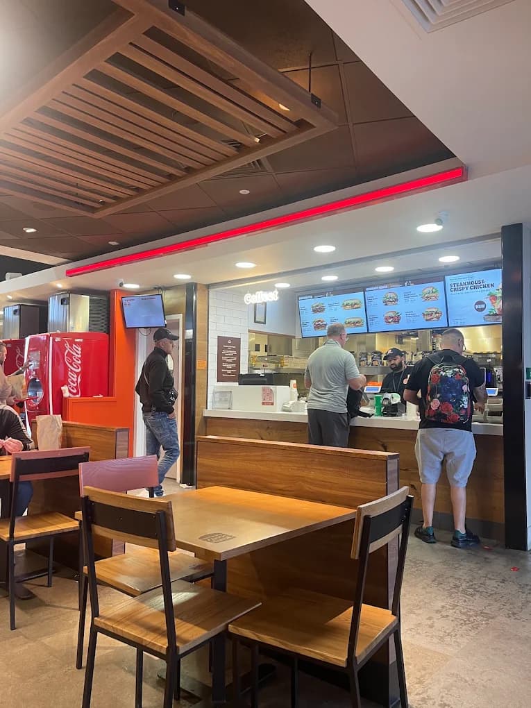 Burger King after security at Leeds Bradford Airport