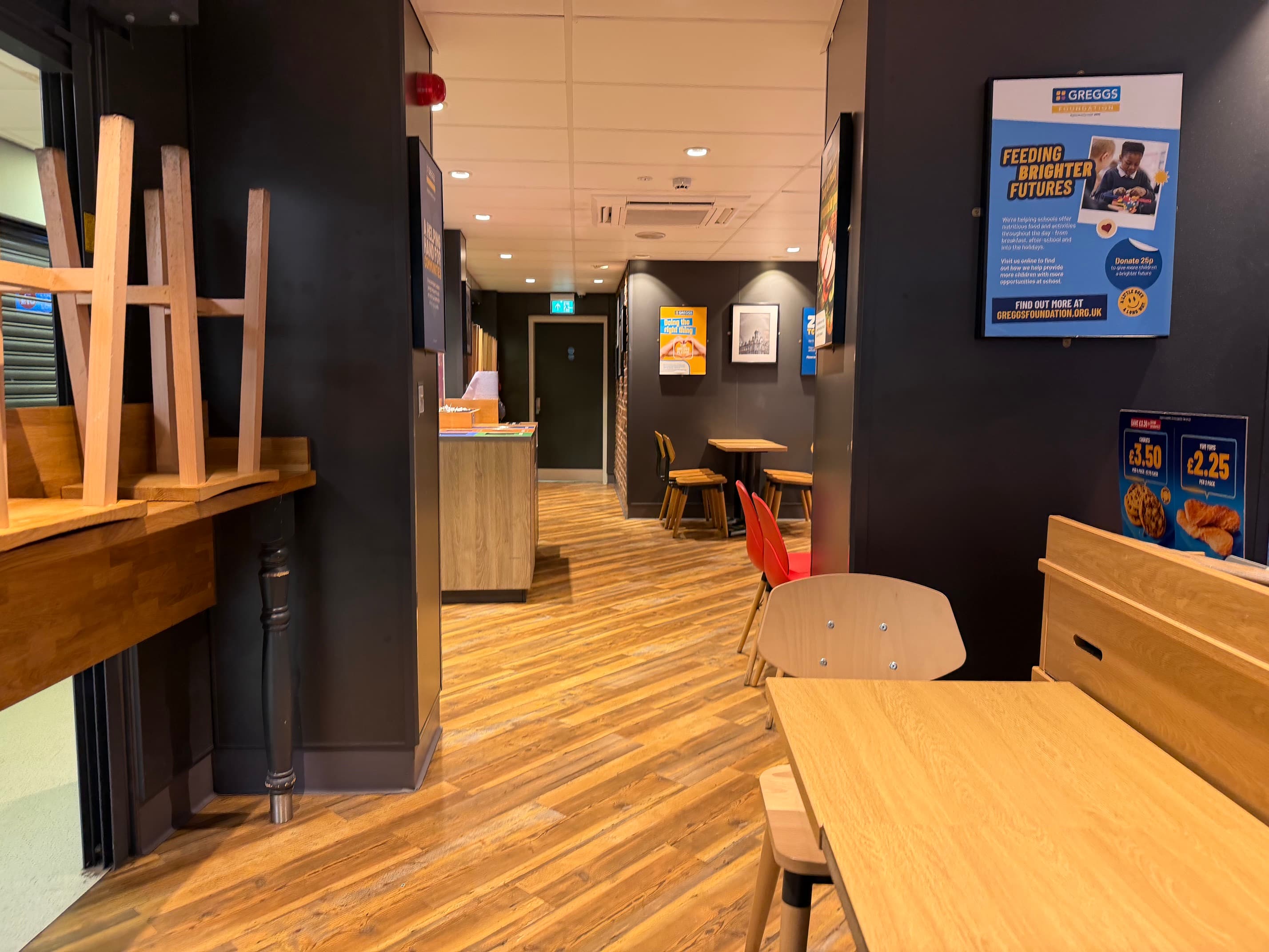 Greggs before security at Leeds Bradford Airport