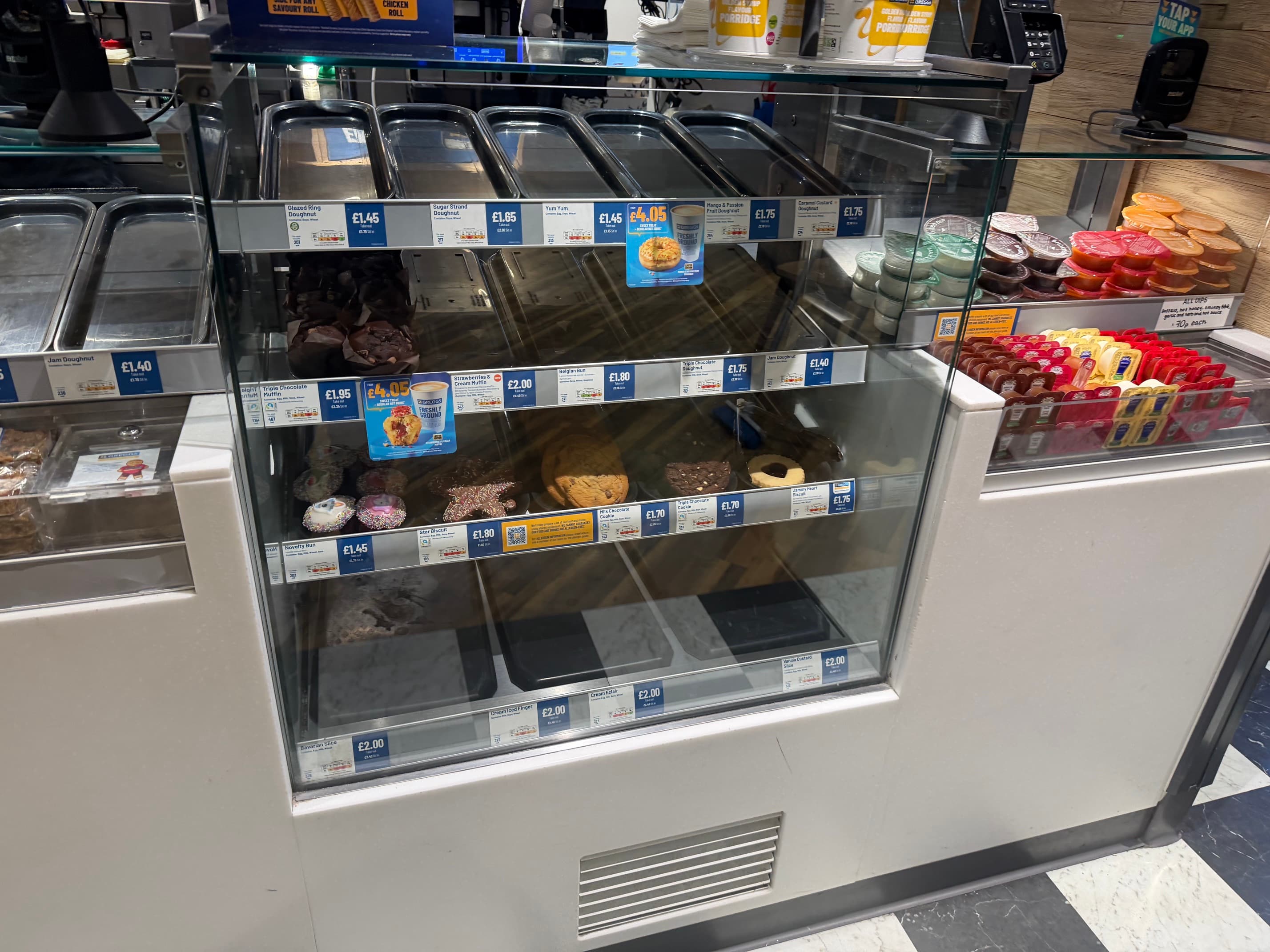 Greggs sandwiches, drinks and meal deal prices at Leeds Bradford Airport